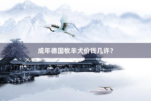 成年德国牧羊犬价钱几许？